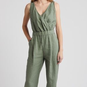Nation LTD Kiara Linen Sleeveless Jumpsuit - Size Small